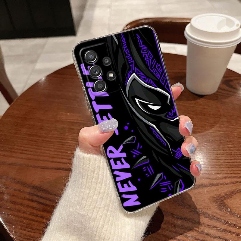 Прозрачный чехол Marvel Черная Пантера для Samsung Galaxy A57 A37 A56 A36 Чехлы A55 A54 A35 A26 A07 A17 A16 A06 A36 A15 Ударопрочная крышка