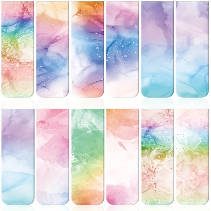 12 Pcs Style Magnetic Bookmarks with Various Patterns Magnetic Reading Bookmarks Page Clipping Marker