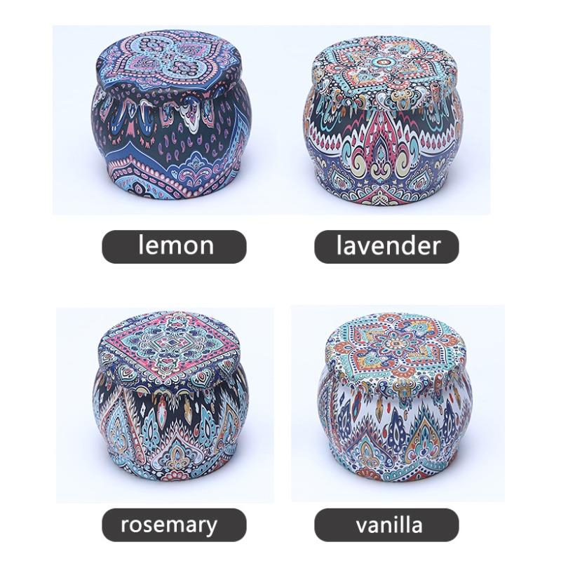 Жестяная свеча Праздничная атмосфера Ароматическая свеча Свеча из натурального растительного соевого воска Аромат Аромат Атмосферная свеча