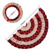 Luxurious Holiday Decoration Checked Burlap Cake Tree Skirt For Christmas 116cm