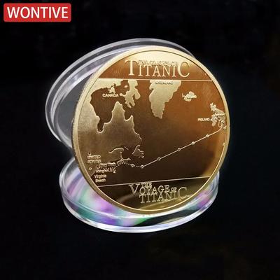 Позолоченная монета Корабль Титаник Коллекционные монеты Инцидент Художественная коллекция Медаль Памятные монеты Сувенир для дома