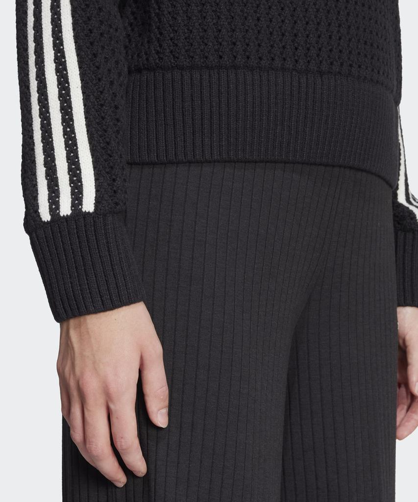 adidas Вязаный свитшот с круглым вырезом - Черный / Jd0905