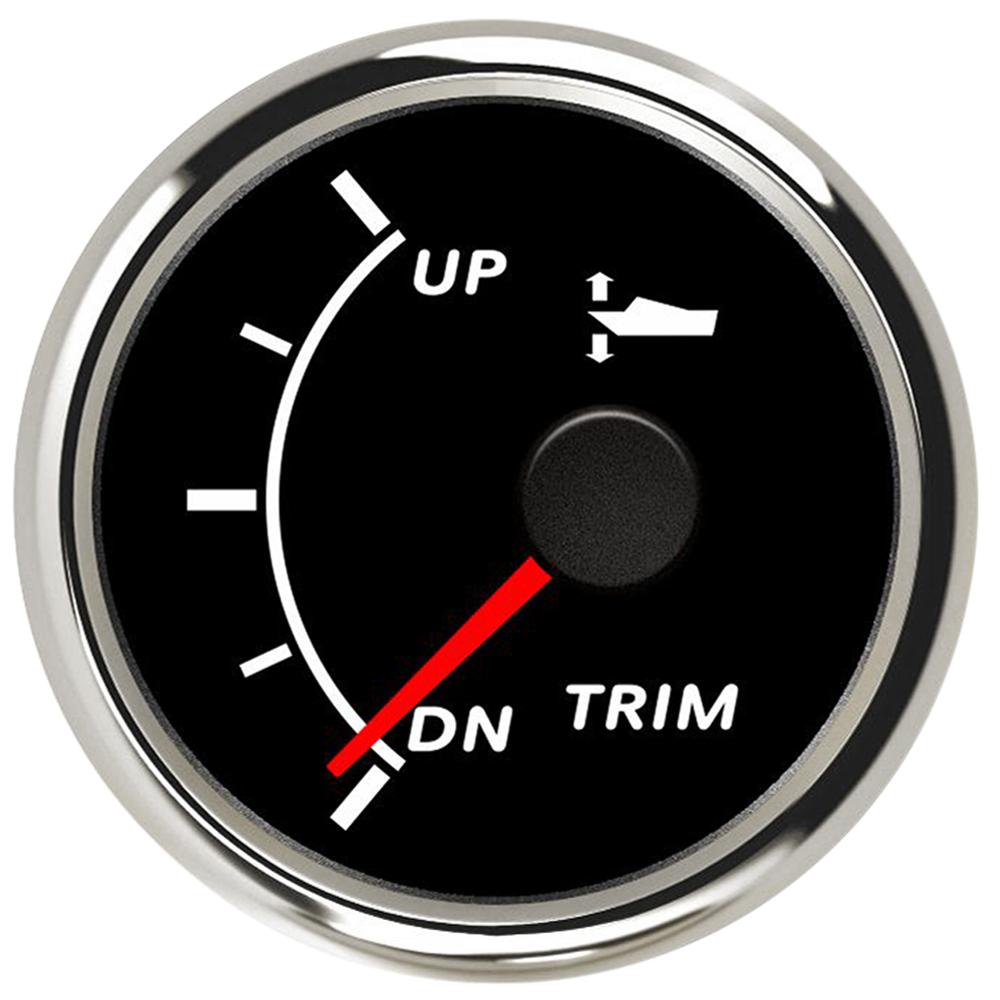 52mm Marine Trim Gauge Waterproof Trim Gauge UP-DN with Red Backlight for Auto Motor Parts Yacht 9-32V Car Accessories