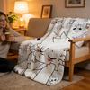 Throw High-Density Short Plush Blanket For Sofa Nap Air-Conditioned Room Soft Skin-Friendly Cute Cat B-Boykisser