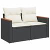 VidaXL Salon de Jardin avec Coussins 12 pcs, Canapés de Terrasse, Ensemble de Meubles de Patio, Mobilier d'Extérieur, Noir 3226581