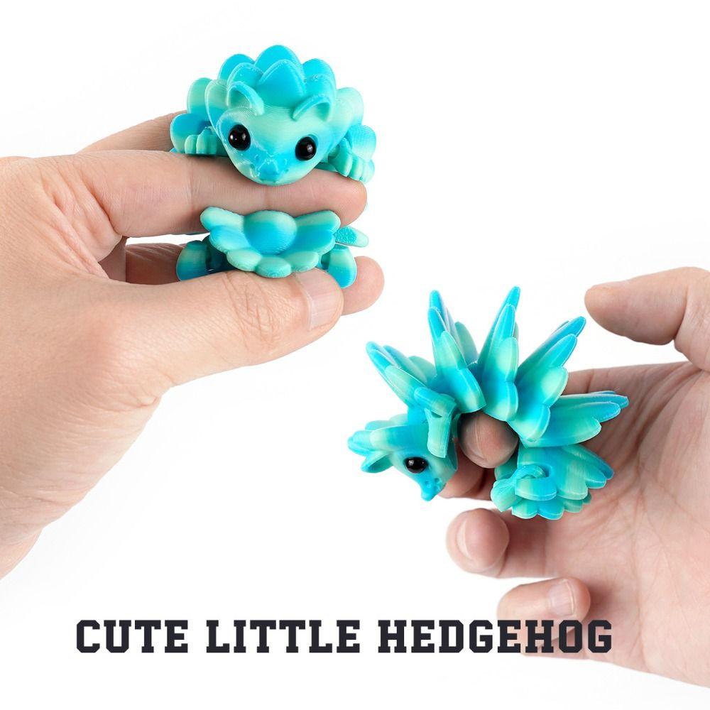 PLA Plastic Hedgehog Desktop Ornaments Multi-jointed Animal Simulation Model  Children's Toy