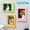 4 шт. Креативные 3-дюймовые магнитные фоторамки Многоцелевые декоративные фоторамки Сделай сам Пластиковые магниты на холодильник Комната в общежитии