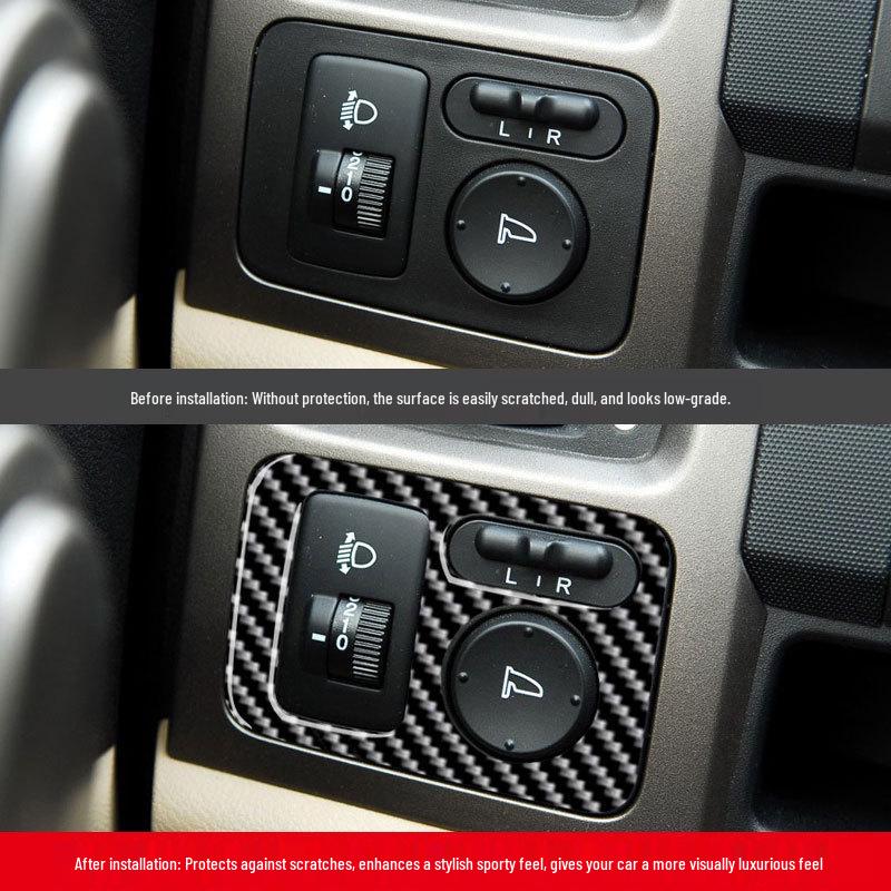 Подходит для Honda CRV 07-11: Рамка регулировки зеркала заднего вида из настоящего карбона, аксессуар для интерьера