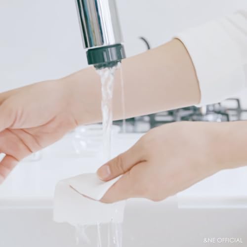 &NE Paper Cloths, Nikii, 30 Sheets, 24cm Wide x 25cm Long, Kitchen Paper, Made in Japan, Thick, Natural Fiber, Quarto-Fold, Mesh Type, Absorbent, 3-Pl