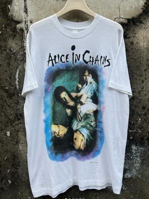Alice In Chains We Die Young винтажная белая футболка с коротким рукавом QT5417