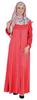 Bimba Islamic Clothes For Women Long Dress With Printed Hijab Scarf Rayon Abaya Maxi Front Button Muslim