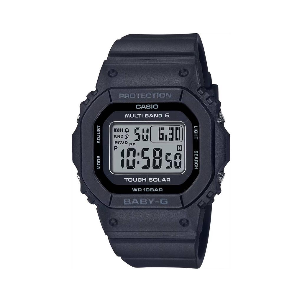 Casio Прочные часы с питанием от солнечной энергии для женщин Baby-G BGD-5650-1JF Радиоуправляемые (черный)
