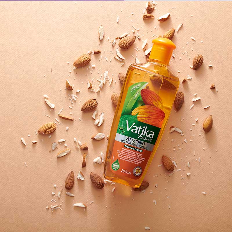 Мультивитаминное масло для волос Vatika Naturals Мультивитаминное миндальное масло для волос 200 мл.