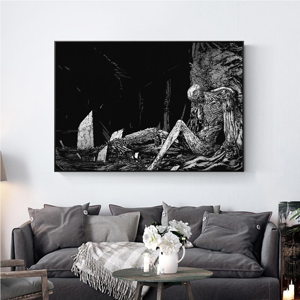 Abstract Magic Dark Monsters And Knights Prints Poster Canvas Painting Modern Wall Art Picture HD Living Room Bedroom Home Decor