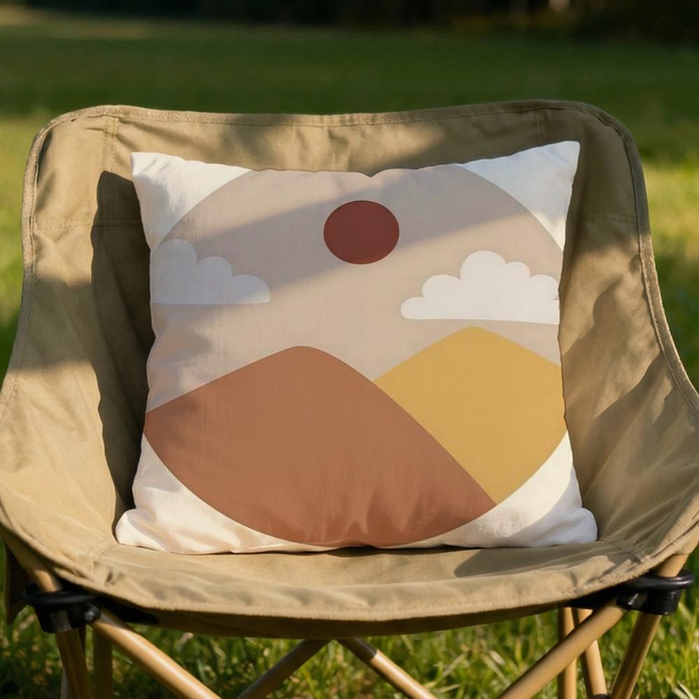 Classic Sunrise Cartoon Cushion Cover Soft Reversible Durable Pillow Cover MultiScene Use for Home Car Daily Comfort
