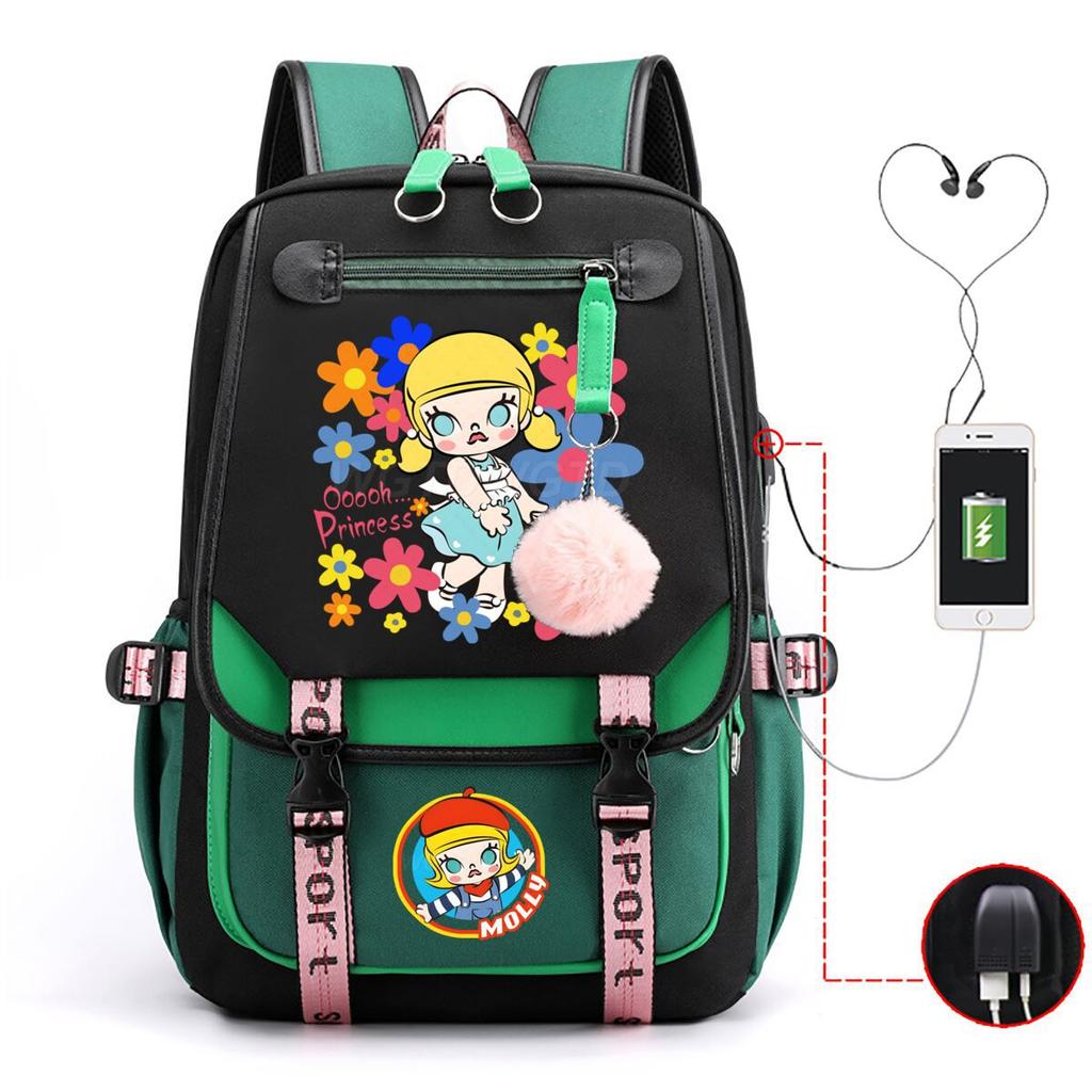 Принт модный школьный рюкзак колледж стиль средняя школа старшеклассники большая вместимость