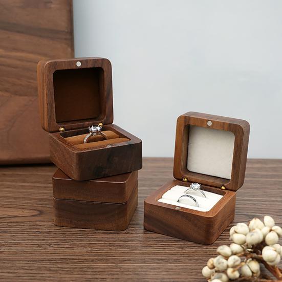 Коробка для колец с круглыми углами, компактный органайзер для ювелирных изделий нескольких стилей, подарочный чехол для колец на день рождения