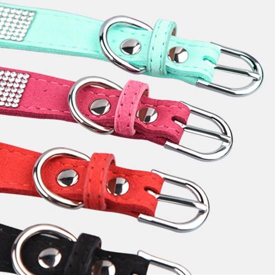 Ошейник для собак с искусственным кристаллом и бантом, дизайн, регулируемый инкрустированный стразами, собака