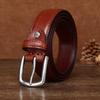 Vegetable Tanned First Layer Cowhide Men's Genuine Leather Belt Men's Casual Retro Pin Buckle Belt