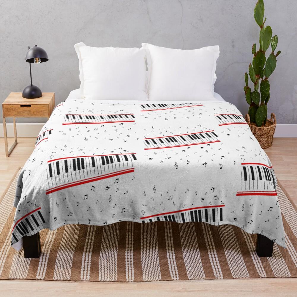 Beat It Piano T-Shirt Throw Blanket