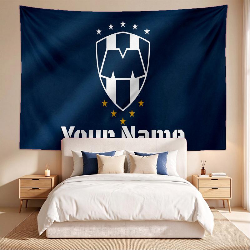 Club De Fútbol Monterrey (14) Custom Name Tapestry Wall Hanging Tapestry Wall Art Decor for Bedroom Living Room