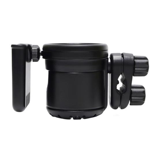 Выдвижной держатель для стакана для коляски с кронштейном для телефона 3 в 1, нескользящий, прочный держатель для коляски, вращающийся на 360 градусов, держатель для напитков