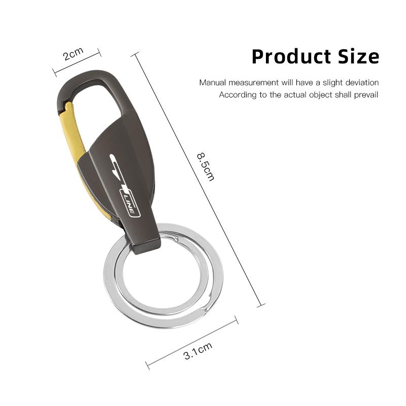THCR5 1Pcs Car Key Accessories Zinc Alloy Keychain Ring For KIA RIO Sorento Ceed K5 Stinger Niro EV6 EV9 Soul Cerato Stonic Carnival