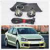 Автомобильные фары для VW Polo Vento седан 2011 2012 2013 2014 2015 2016 светодиодная противотуманная фара + крышка решетки + жгут в сборе