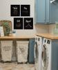 Inkdotpot 4 Piece Laundry Poster for Laundry Room Decor Wash Dry Fold Repeat , Laundry Room Posters Wall Art