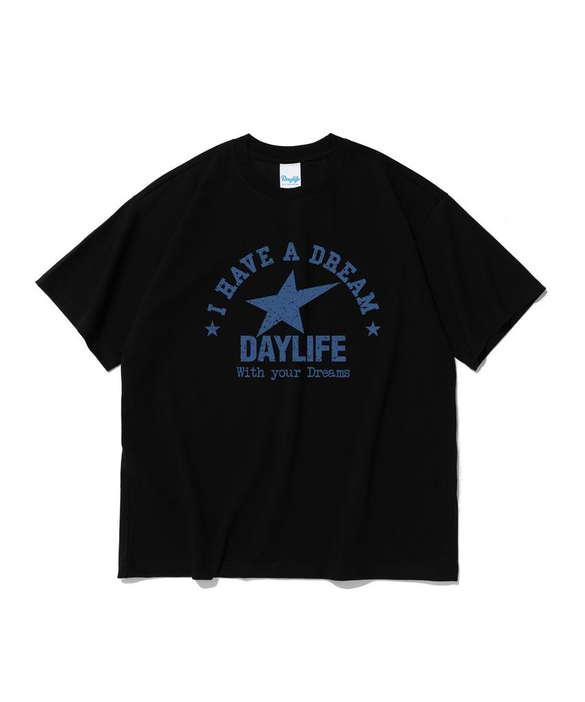 DAYLIFE Dream Star Short Sleeve T-Shirt (Black)