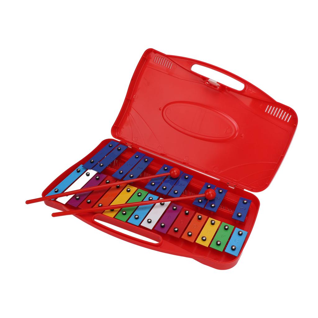 Детский ксилофон из алюминия, красочный 25-нотный профессиональный ксилофон, инструмент для дошкольного образования