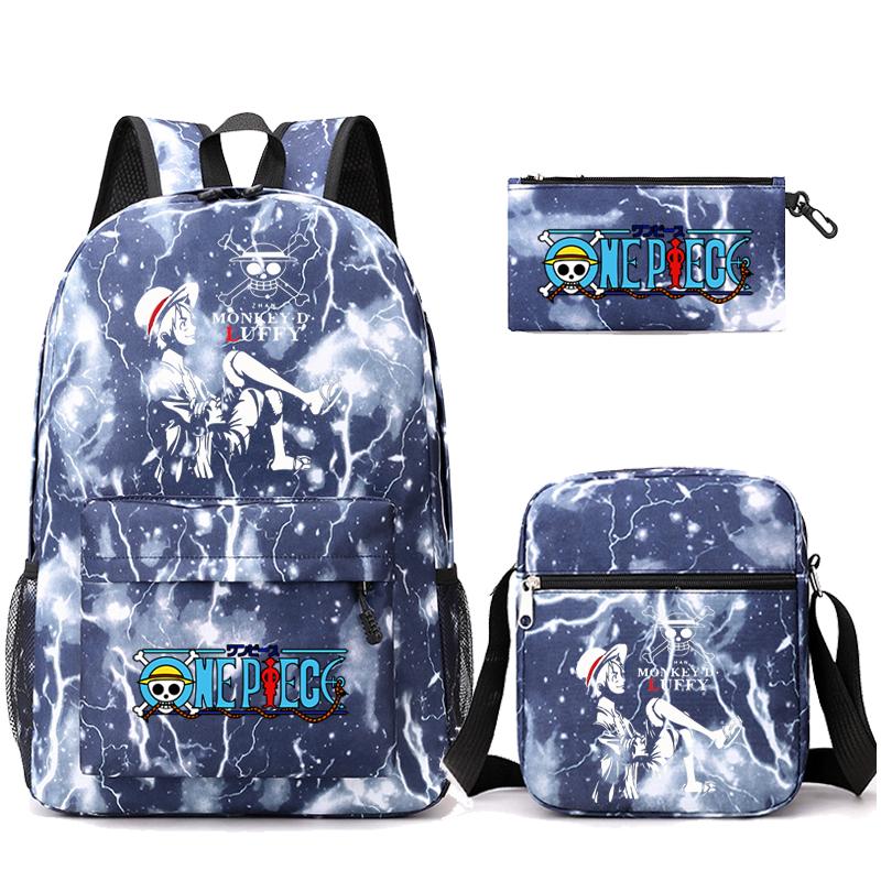 3 шт./компл. аниме цельная сумка большой емкости унисекс рюкзак с наплечной сумкой пенал для студента для девочки мальчика студенческий повседневный рюкзак для отдыха