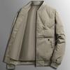 Men's Winter Simple Down Cotton Coat Baseball Collar Casual Sports Jacket