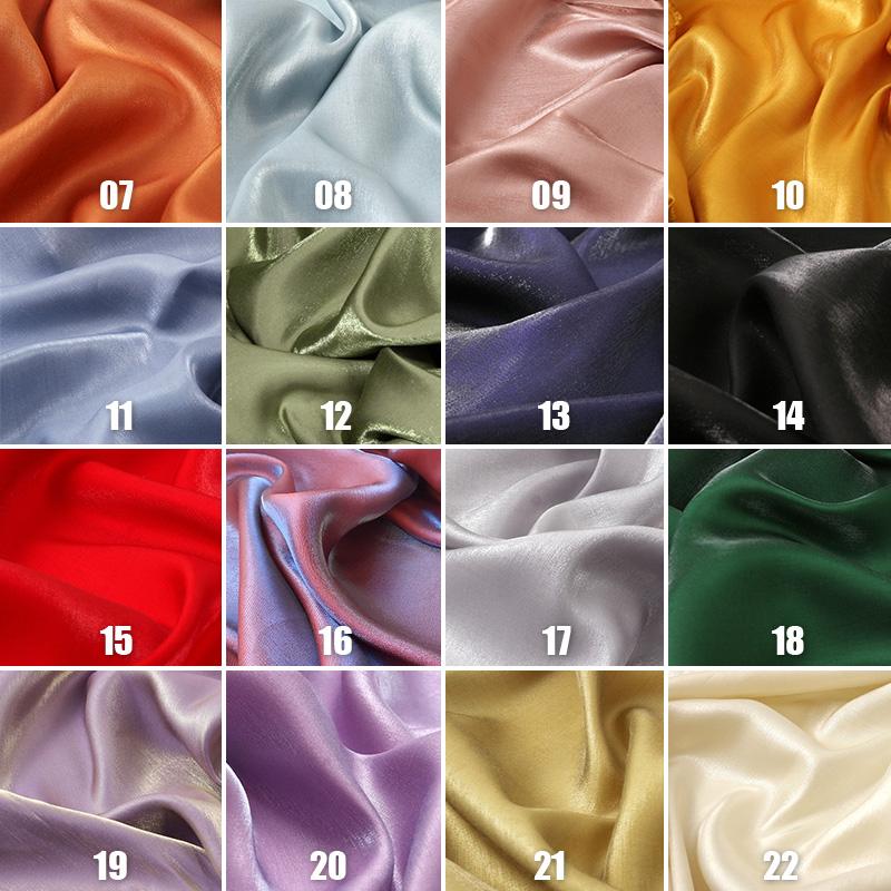 Цветная глазурь шелковый атлас градиентная ткань блестящая яркая шелковистая нежная атласная ткань для самостоятельного пошива свадебного платья рубашки материал