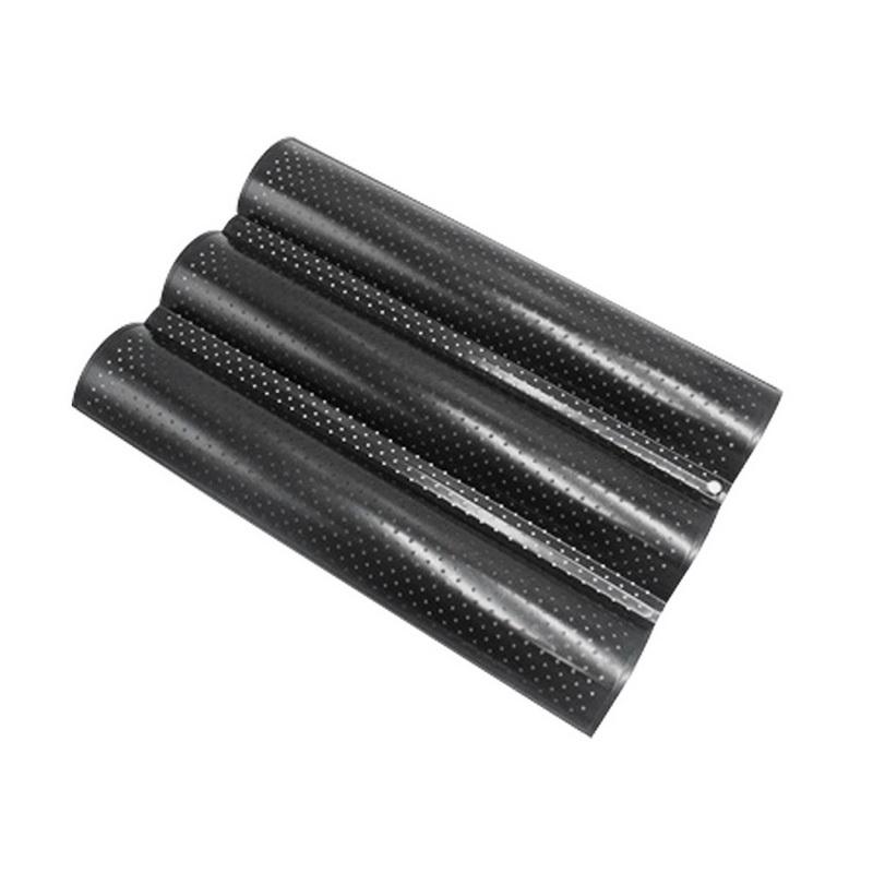 Форма для французского хлеба для выпечки, противень для выпечки хлеба, практичная форма для кекса, форма для багета, 2/3/4 желобка, волнообразный инструмент для выпечки хлеба