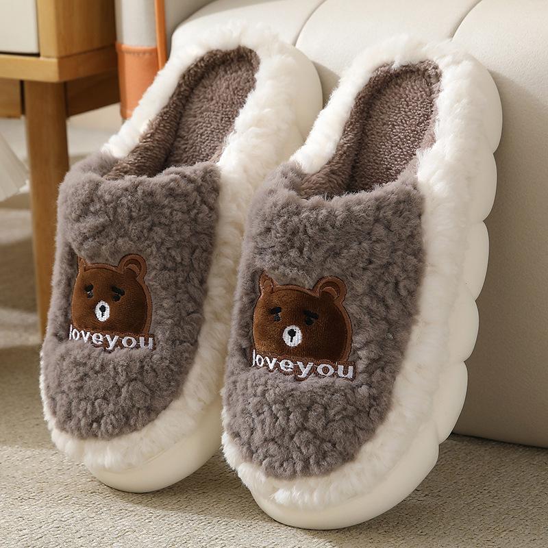 Легкие женские домашние тапочки с мягкой подошвой, прочные пушистые домашние тапочки с милым кроликом