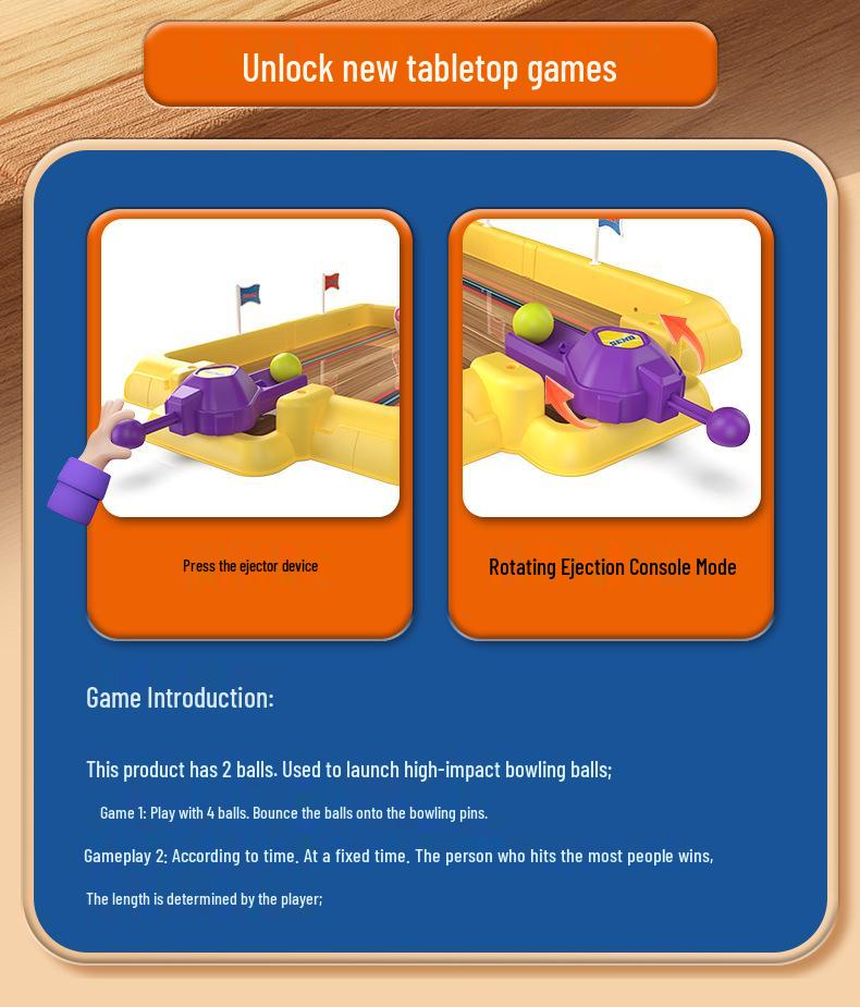 Cross-border Bowling Catapult Game: Interactive Educational Toy for Kids - Perfect Birthday Gift for Boys and Girls