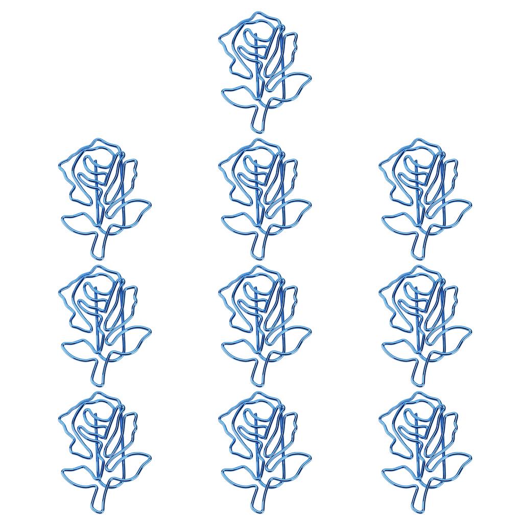 10 шт. скрепки синие в форме страниц, железные этикетки для закладок, блокнотов, ежедневников