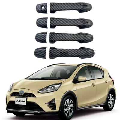 Toyota AQUA PRIUS C 11-20 Черная наружная дверная ручка, Модификация с мелкой текстурой.