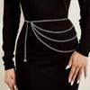 Многослойная кисточка на талию Винтажная хип-хоп цепочка на талию Модная джинсовая цепочка-ремень для женщин