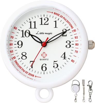 И легко можно заменить на карманные часы Nurse watch Clock Colore 34 мм [Маленькая магия] [Официальный] [Большое чтение] [Самостоятельно установите батарею] (colore34HW белый)