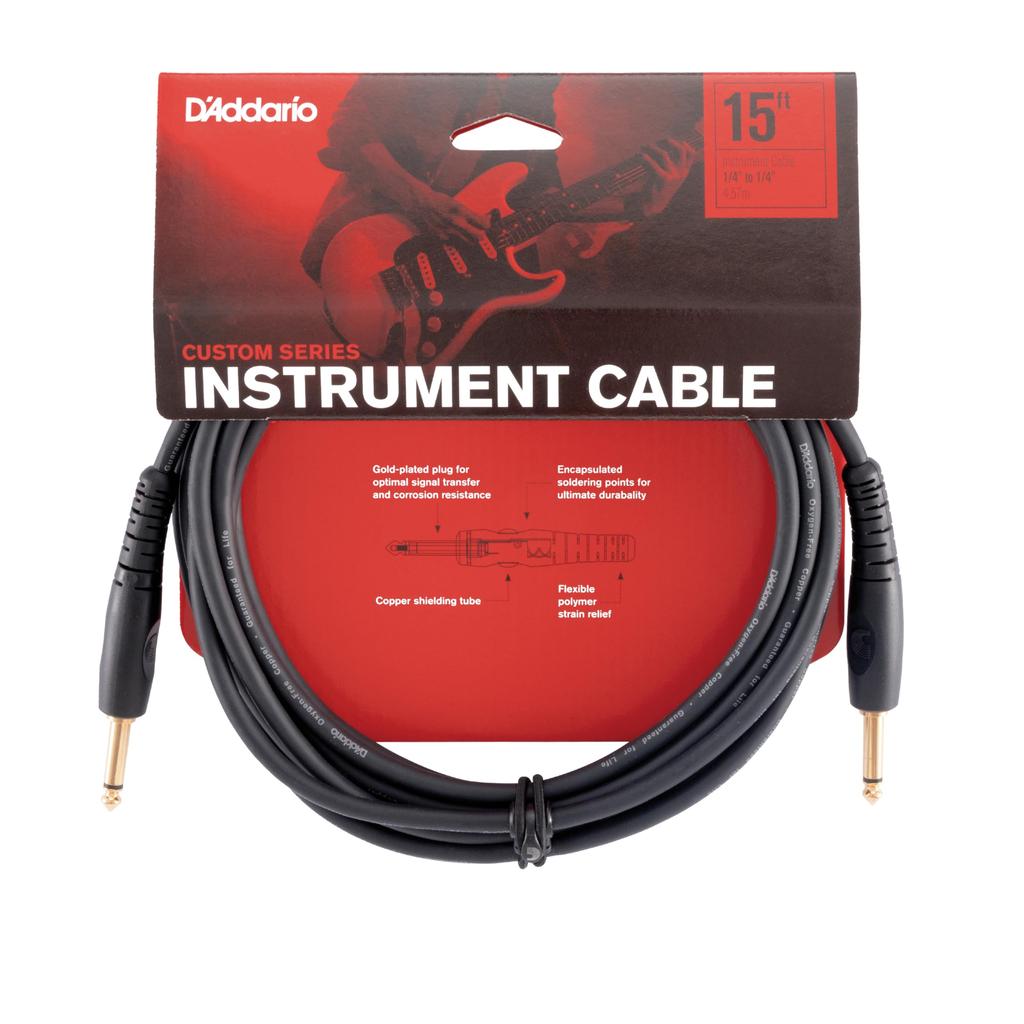 Custom Series Instrument Cable D'Addario PW-G-15 (4.6m S-S)