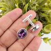Для подарка Аметист Драгоценный камень 925 Стерлинговое серебро Ювелирные изделия Запонки Мужские аксессуары CL-1-5