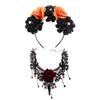 Новинка, мексиканская роза, корона, ободок для волос, День мертвых, головной убор для женщин