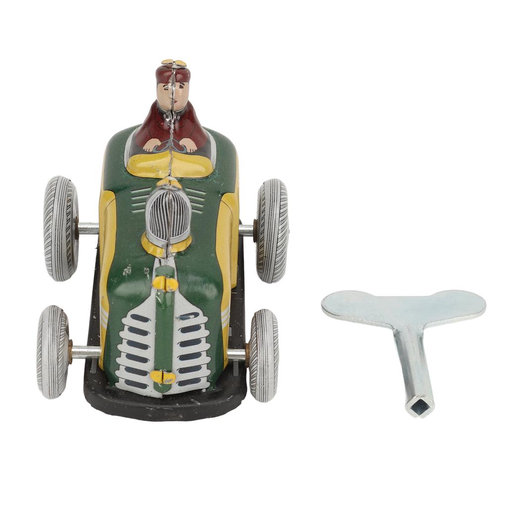 Wind Up Vintage Car Toy Iron Clockwork Retro Car Model Figure Photography Prop Decoration for