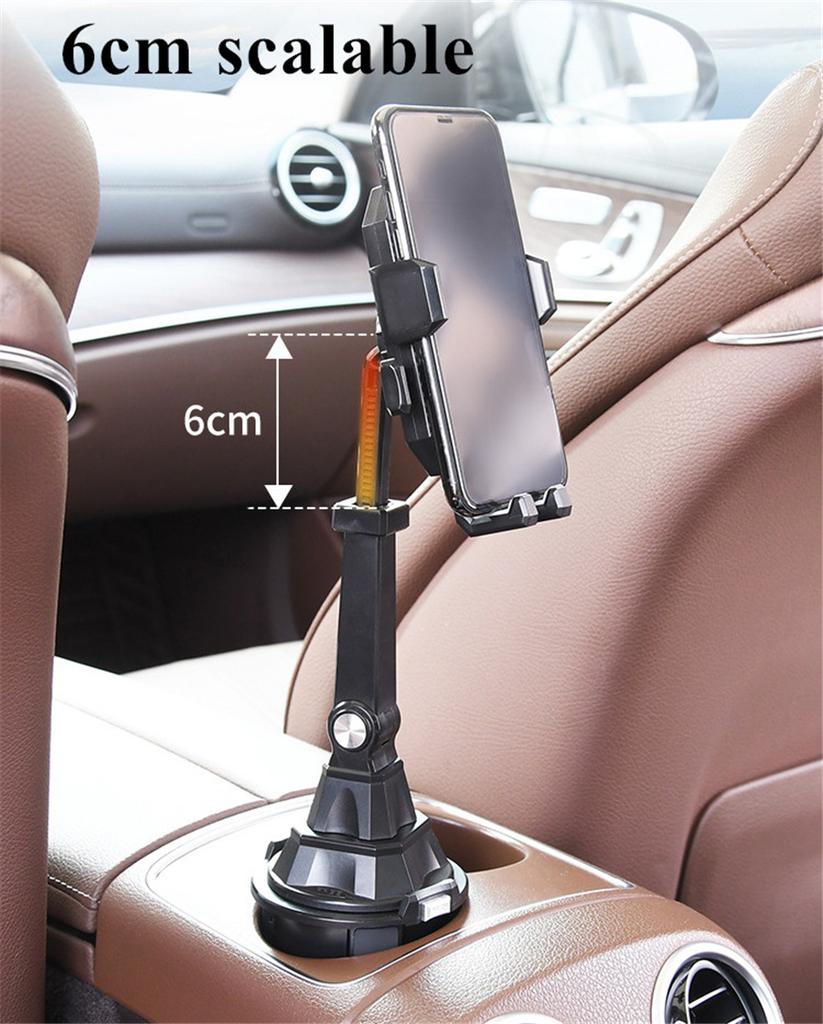 Height Adjustable Cell Phone Bracket Car Cup Holder Mount Cradle Stand Universal