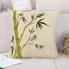 Декоративная наволочка с рисунком бамбука для гостиной, офиса, дома, наволочка для автомобиля