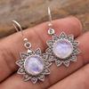 Moonstone, Garnet, Labradorite Silver Earring, Flower Earring, 925 Sterling Silver Handmade Jewelry, Silver Jewelry, Gift For Her