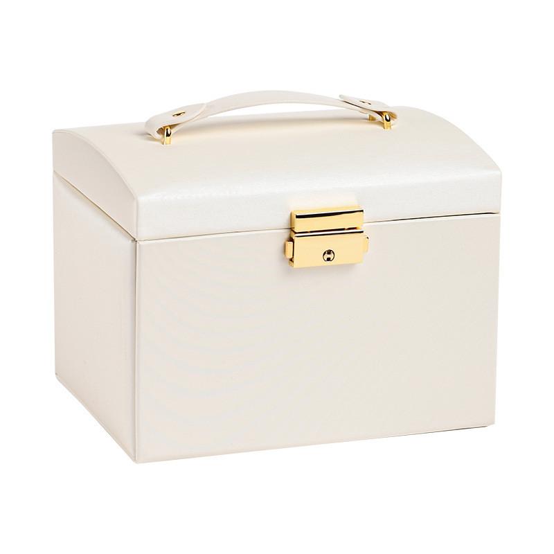 Кожаный органайзер для ювелирных изделий с тремя выдвижными ящиками для свадебных подарков и сувениров из путешествий