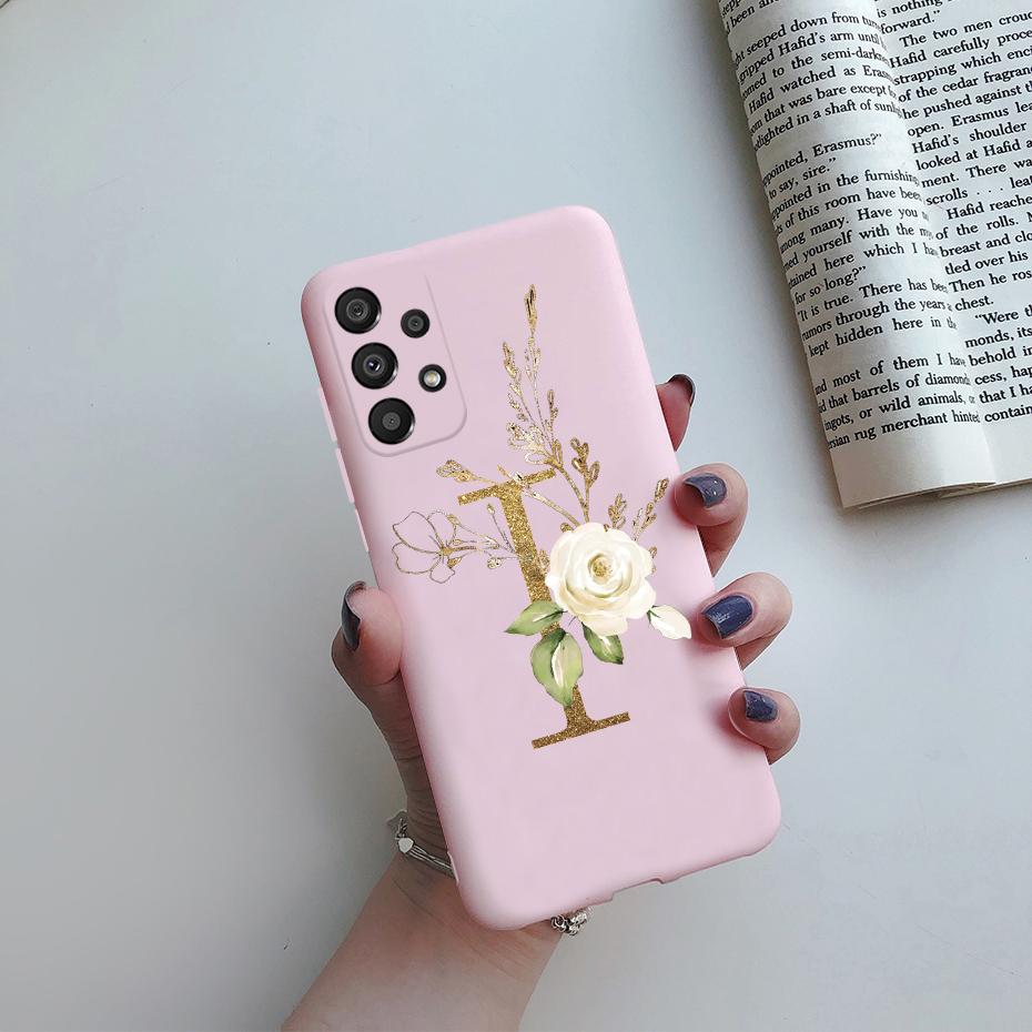 For Samsung Galaxy A53 5G Case A536B Cute Letters Silicone Soft Fundas Matte Cover Phone Case For Samsung A53 A 53 5G Coque Capa